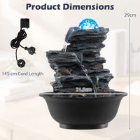 Crystal Ball Water Fountain for Desk with Pump for Home Office