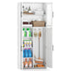 Tall Bathroom Storage Cabinet with Doors and Shelves for Mops Vacuum Cleaners