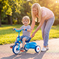 Toddler Tricycle for Boys Girls 2-5 with Rear Storage Basket and Metal Frame