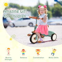 Toddler Tricycle with Adjustable Seat and Storage Basket for Aged 3-5 Years