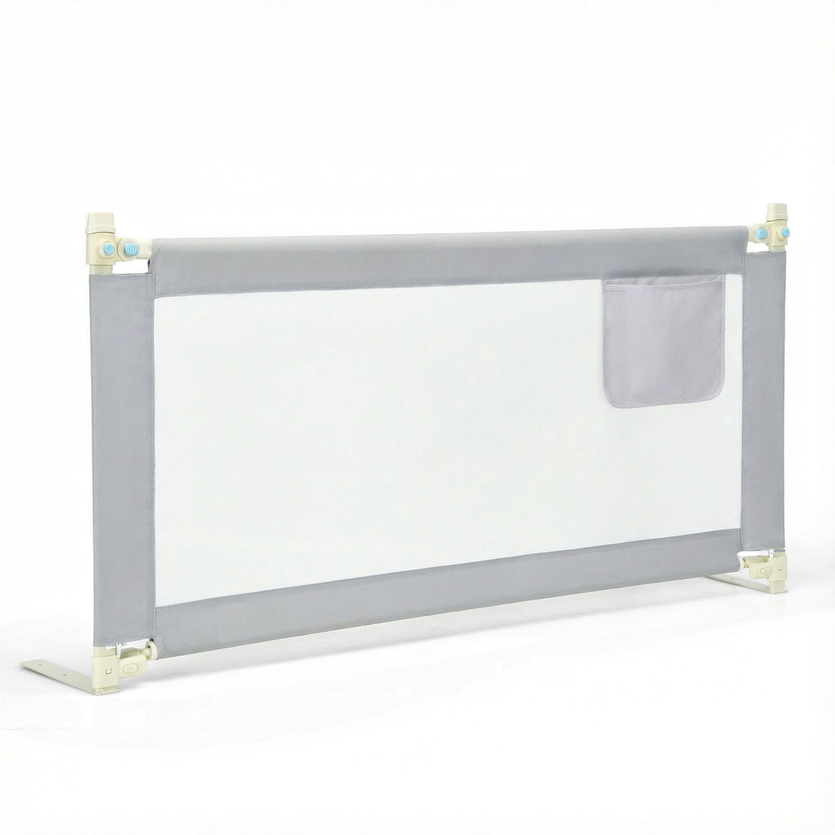 Bed Rail for Toddlers Vertical Lift Adjustable with Storage Pocket
