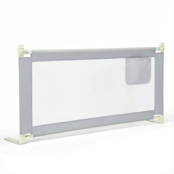Bed Rail for Toddlers Vertical Lift Adjustable with Storage Pocket