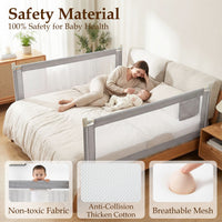 Bed Rail for Toddlers Vertical Lift Adjustable with Storage Pocket