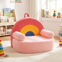Toddler Foam Couch with Soft Fleece Fabric Cover and Cute Reading Chair