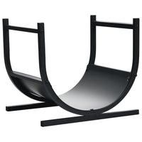 U-Shaped Firewood Rack with Handles for Fireplace Log Storage