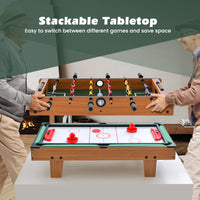 4 in 1 Combo Game Table Set, Foosball Table w/ Billiards