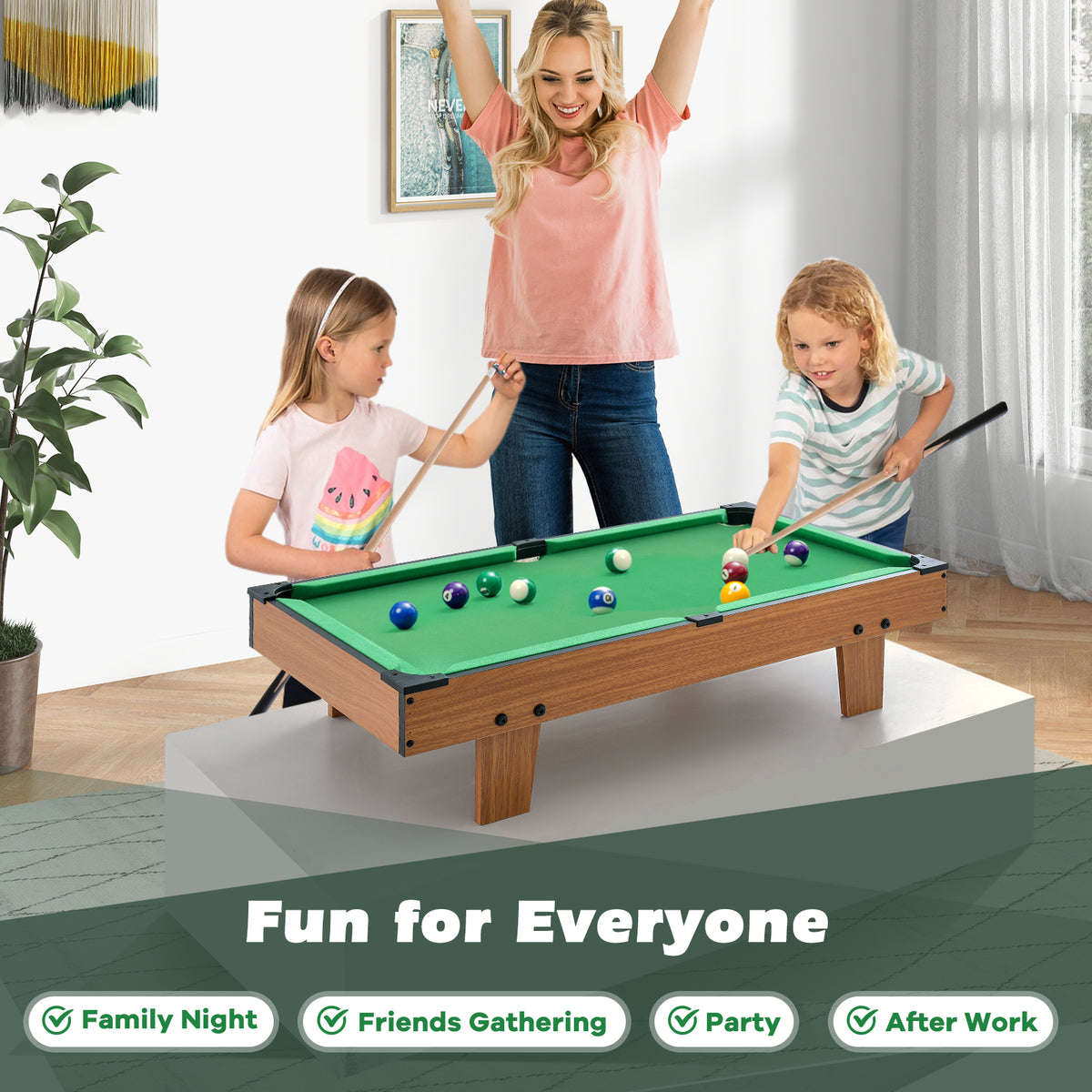 4 in 1 Combo Game Table Set, Foosball Table w/ Billiards