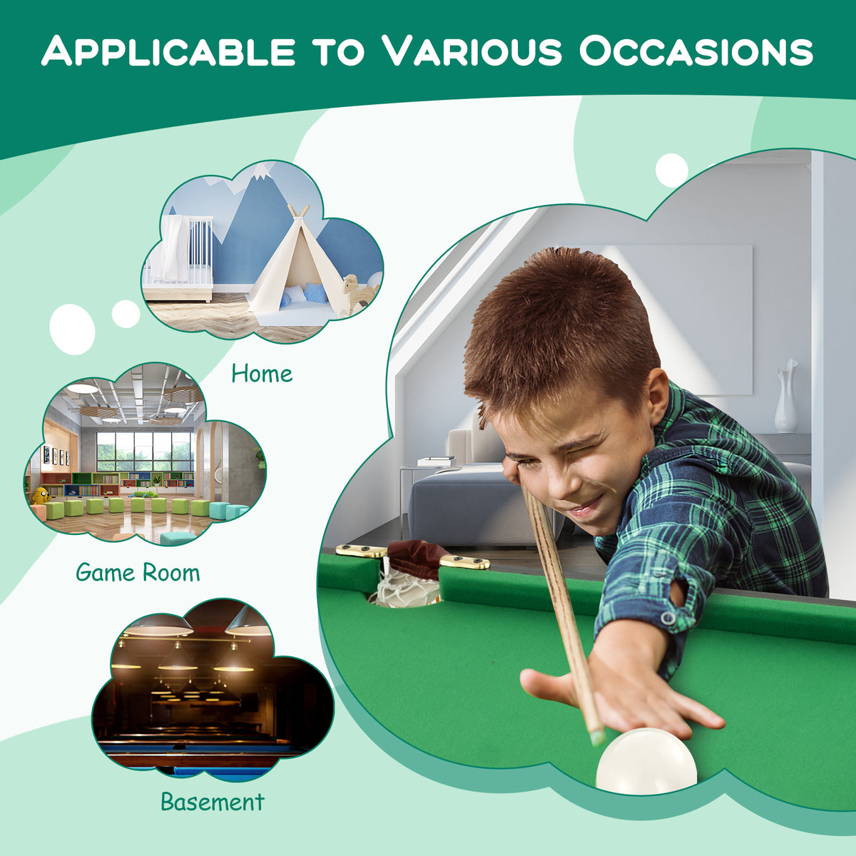 122 CM Folding Billiard/Pool Table Set w/ Accessories