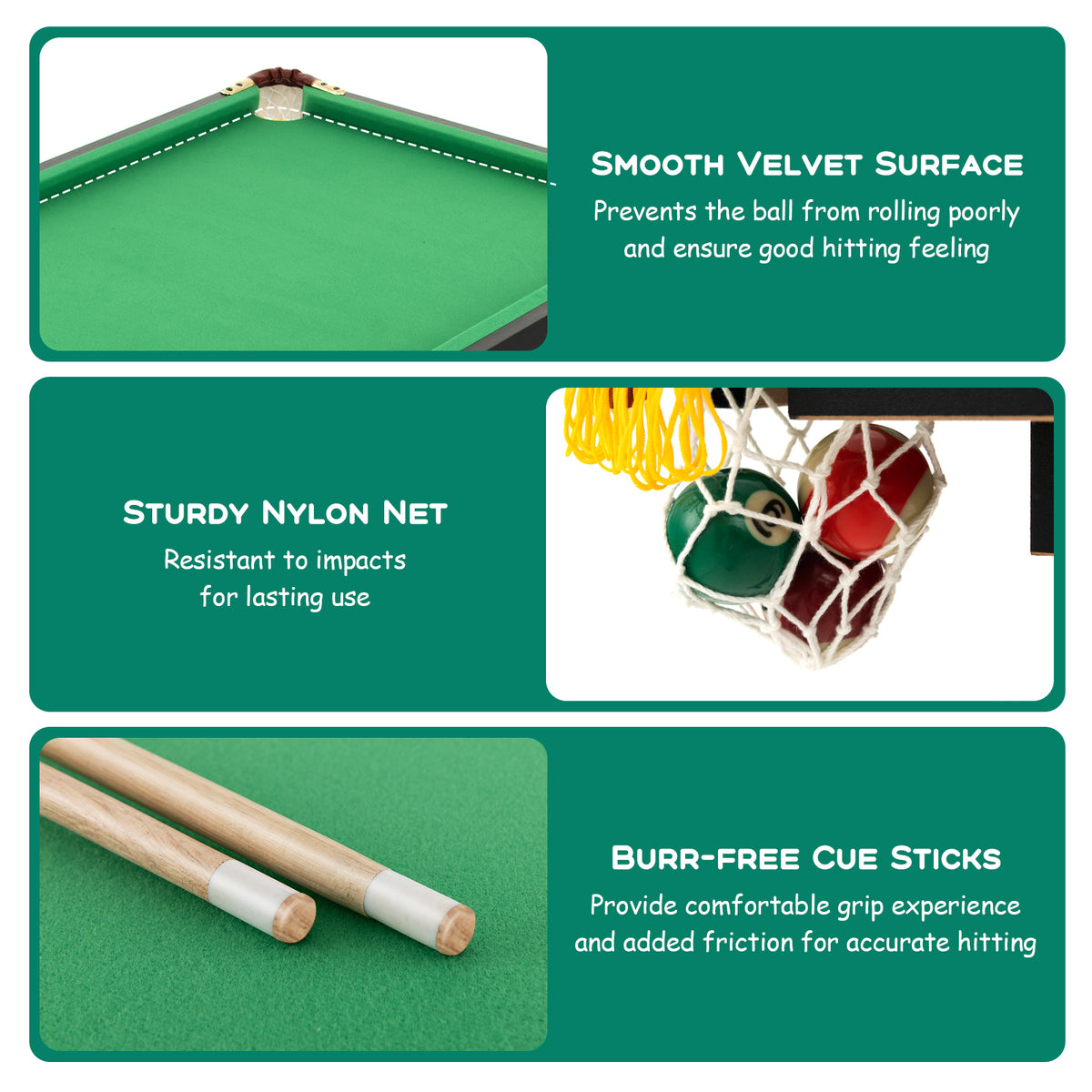 122 CM Folding Billiard/Pool Table Set w/ Accessories