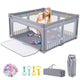 127cm x 127cm Large Baby Playpen with Zipper Gate