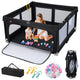 150cm x 150cm Large Baby Playpen with Zipper Gate