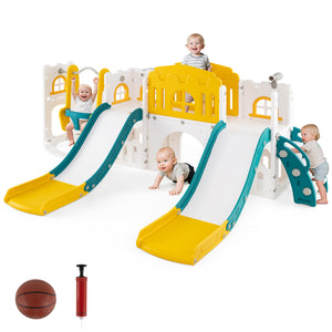 Kids Double Slides and Climber Playset