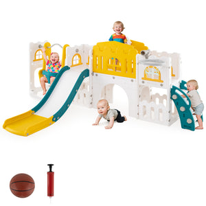 10 in 1 Toddler Swing and Slide Set