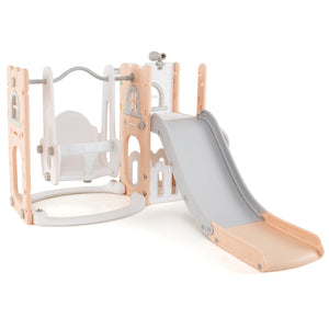7 in 1 L-shaped Toddler Swing and Slide Set