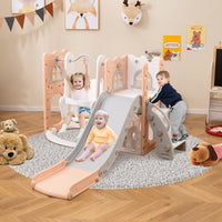 7 in 1 L-shaped Toddler Swing and Slide Set
