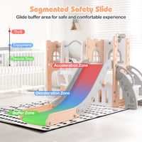 7 in 1 L-shaped Toddler Swing and Slide Set
