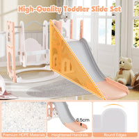 7 in 1 L-shaped Toddler Swing and Slide Set