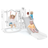 7 in 1 L-shaped Toddler Swing and Slide Set