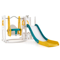 7 in 1 L-shaped Toddler Swing and Slide Set