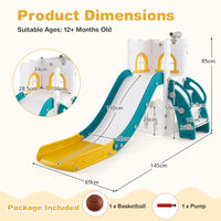 6 in 1 L-shaped Toddle Slide for Toddlers Age 1-3