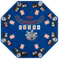 1.2M Poker Table Top - 8 Player Foldable Texas Holdem Poker Table Topper w/Carrying Bag