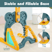 Toddler Basketball Hoop, 4-in-1 Kids Activity Center with Rim, Soccer Goal, Golf, Ring Toss