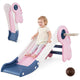 3 in 1 Toddler Slide Baby Slide Climber Playset with Basketball Hoop and Basketball