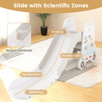 5 in 1 Convertible Toddler Slide Set, Kids Art Easel with Stool