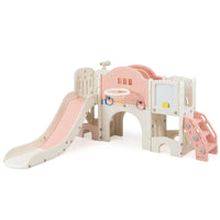 10 in 1 Toddler Slide Set, Kids Slide and Climber Playset with Magnetic Whiteboard