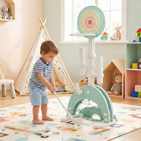 6-in-1 Toddler Basketball Hoop with 8 Adjustable Height