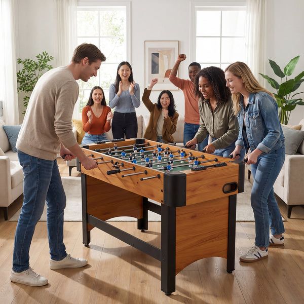 Foosball Table with 22 Players and 2 Balls for Kids and Adults