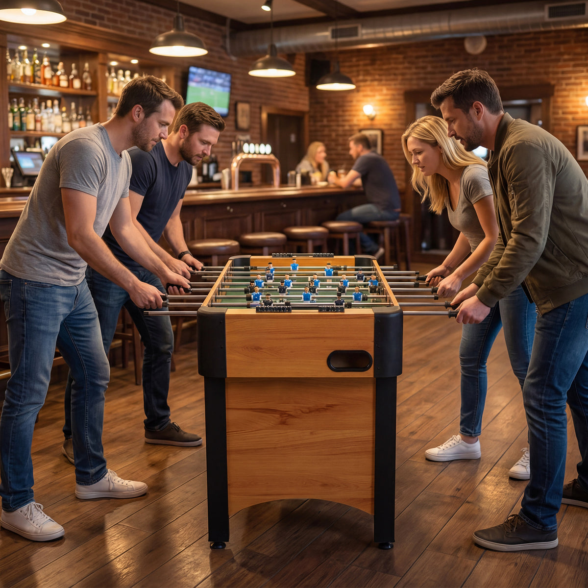 Foosball Table with 22 Players and 2 Balls for Kids and Adults