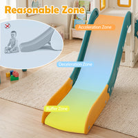 6-in-1 Toddler Slide Set with Climber Basketball Hoop and Telescope for Kids