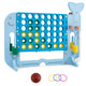 Giant 4-in-A Row w/Ring-toss, Basketball Hoop, Golf Club & Balls