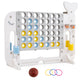 Giant 4-in-A Row w/Ring-toss, Basketball Hoop, Golf Club & Balls
