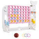 Giant 4-in-A Row w/Ring-toss, Basketball Hoop, Golf Club & Balls