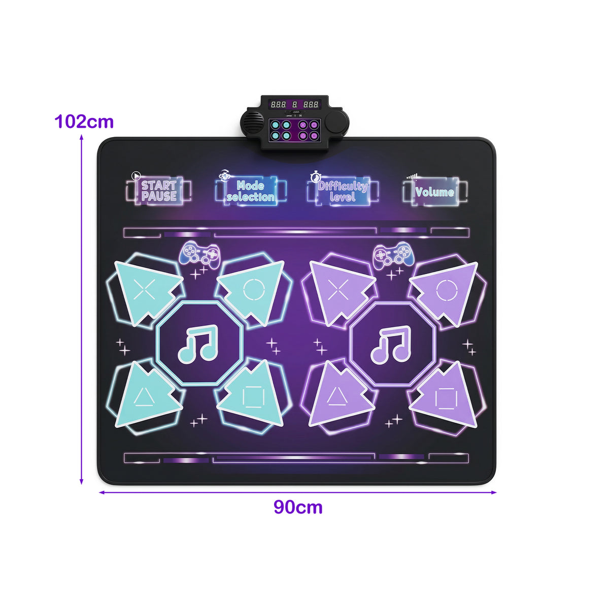 Dance Mat for Kids, Electronic Dancing Challenge Playmat with 4 Modes