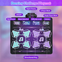 Dance Mat for Kids, Electronic Dancing Challenge Playmat with 4 Modes