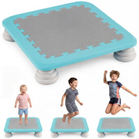 Mini Trampoline for Kids, 65 cm Trampoline Bouncing Board with 4 Removable & Non-Slip Foot Pads