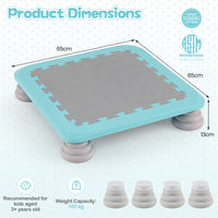 Mini Trampoline for Kids, 65 cm Trampoline Bouncing Board with 4 Removable & Non-Slip Foot Pads