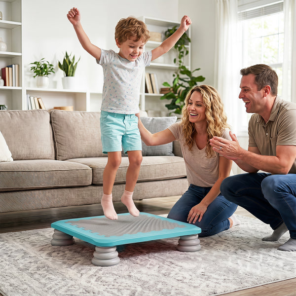 Mini Trampoline for Kids, 65 cm Trampoline Bouncing Board with 4 Removable & Non-Slip Foot Pads