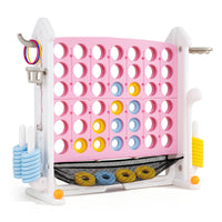 4 in a Row Connect Game w/ Mesh Net, Carrying Bag, Height Adjustable