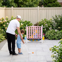 4 in a Row Connect Game w/ Mesh Net, Carrying Bag, Height Adjustable