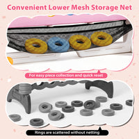 4 in a Row Connect Game w/ Mesh Net, Carrying Bag, Height Adjustable