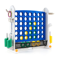 4 in a Row Connect Game w/ Mesh Net, Carrying Bag, Height Adjustable