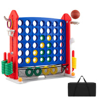 4 in a Row Connect Game w/ Mesh Net, Carrying Bag, Height Adjustable