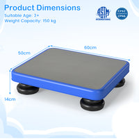 Kids Rebounder Bouncing Board, 60 x 50 cm Mini Trampoline with Elastic Rope, Sensory Bounce Board