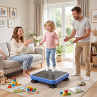 Kids Rebounder Bouncing Board, 60 x 50 cm Mini Trampoline with Elastic Rope, Sensory Bounce Board