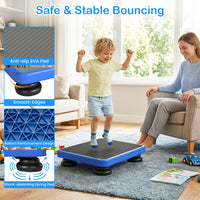Kids Rebounder Bouncing Board, 60 x 50 cm Mini Trampoline with Elastic Rope, Sensory Bounce Board