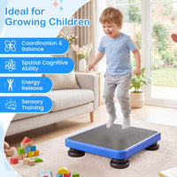 Kids Rebounder Bouncing Board, 60 x 50 cm Mini Trampoline with Elastic Rope, Sensory Bounce Board